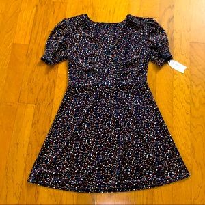 Curiosity Stretchy Velvet Floral Print Dress